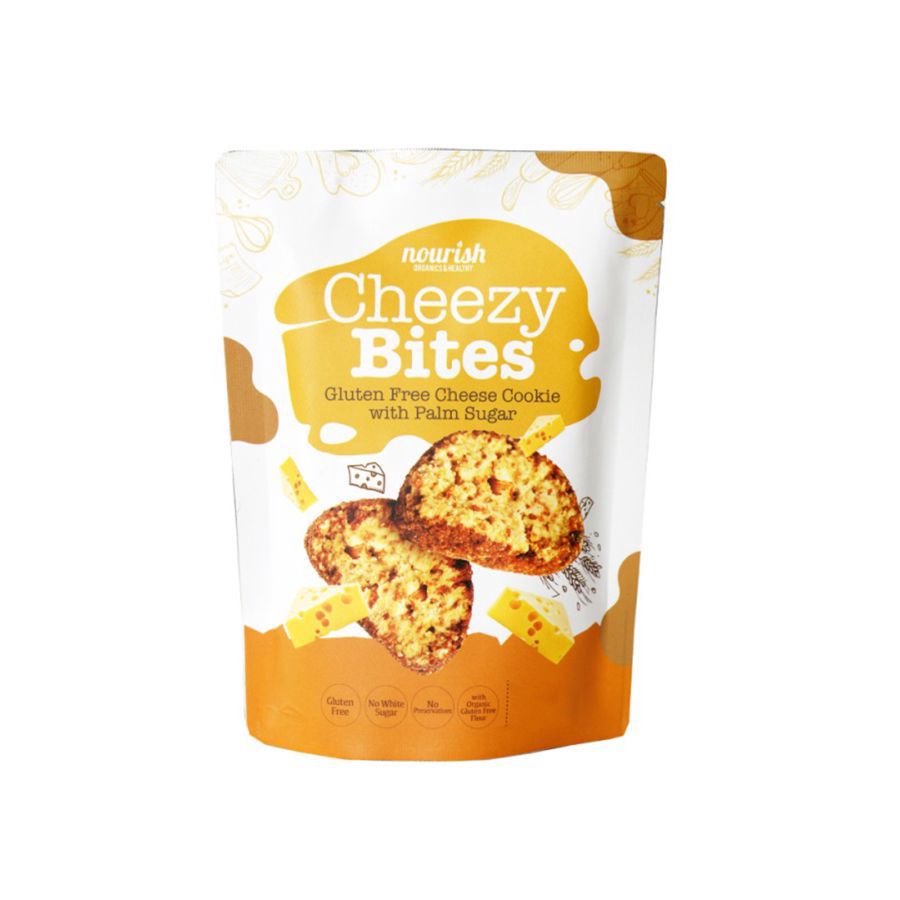 Nourish Cheezy Bites Gluten Free Cheese Cookies with Palm Sugar 100gram