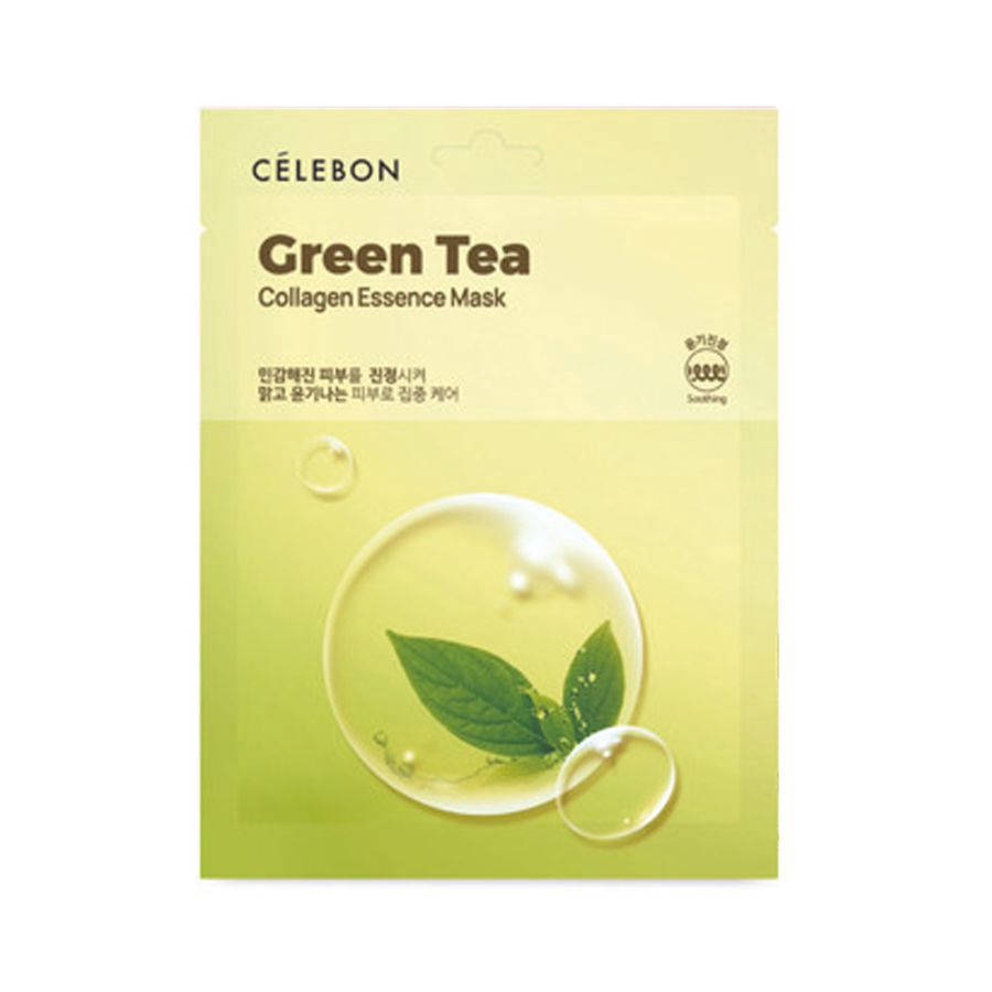 Celebon Green Tea Collagen Essence Sheet Face Mask 23ml