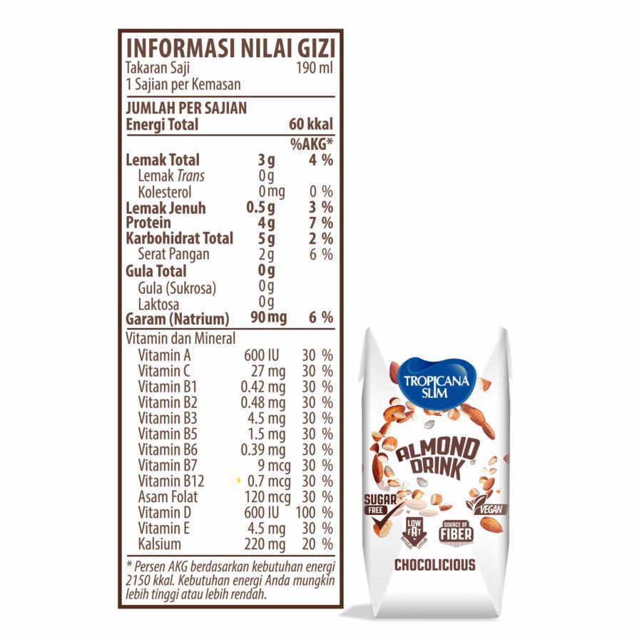 Tropicana Slim Almond Drink Chocolicious 190ml