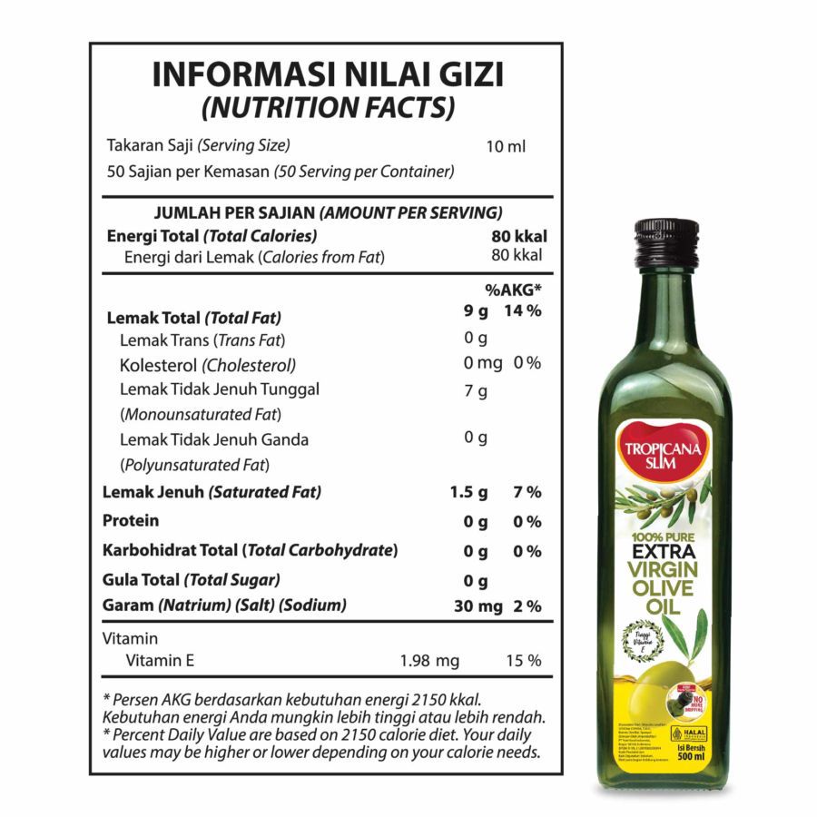 Tropicana Slim Extra Virgin Olive Oil 500ml