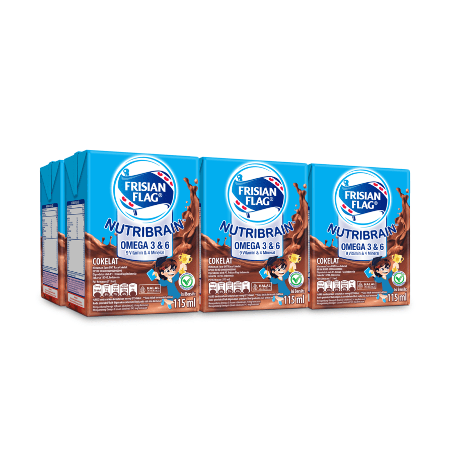 Frisian Flag Nutribrain Chocolate Susu UHT 110ml 6pcs