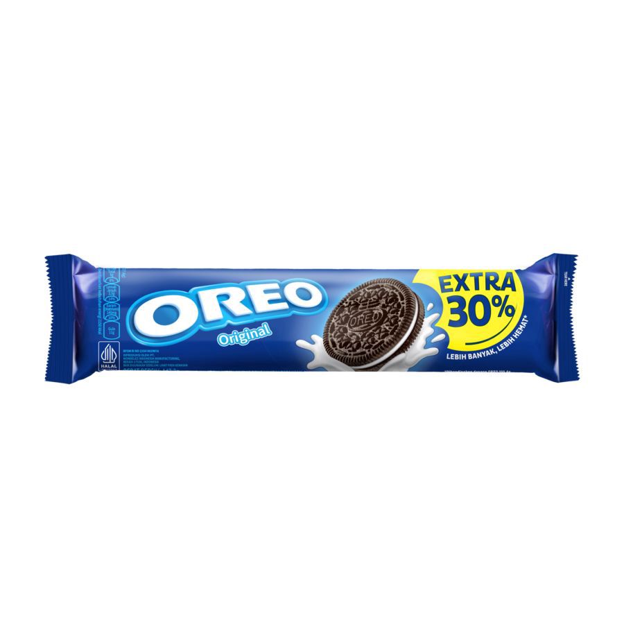 Oreo Biskuit Sandwich Vanilla Extra 30% 140gram