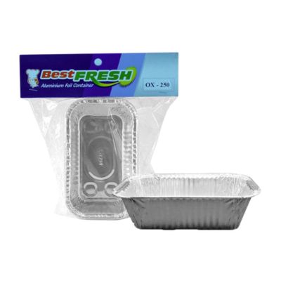 Best Fresh Aluminium Tray OX-250 with Lid 10pcs