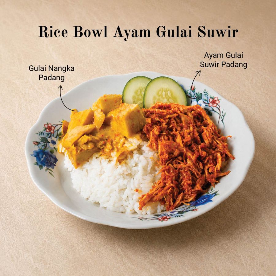 Rice Bowl Ayam Gulai Suwir Padang 1pcs