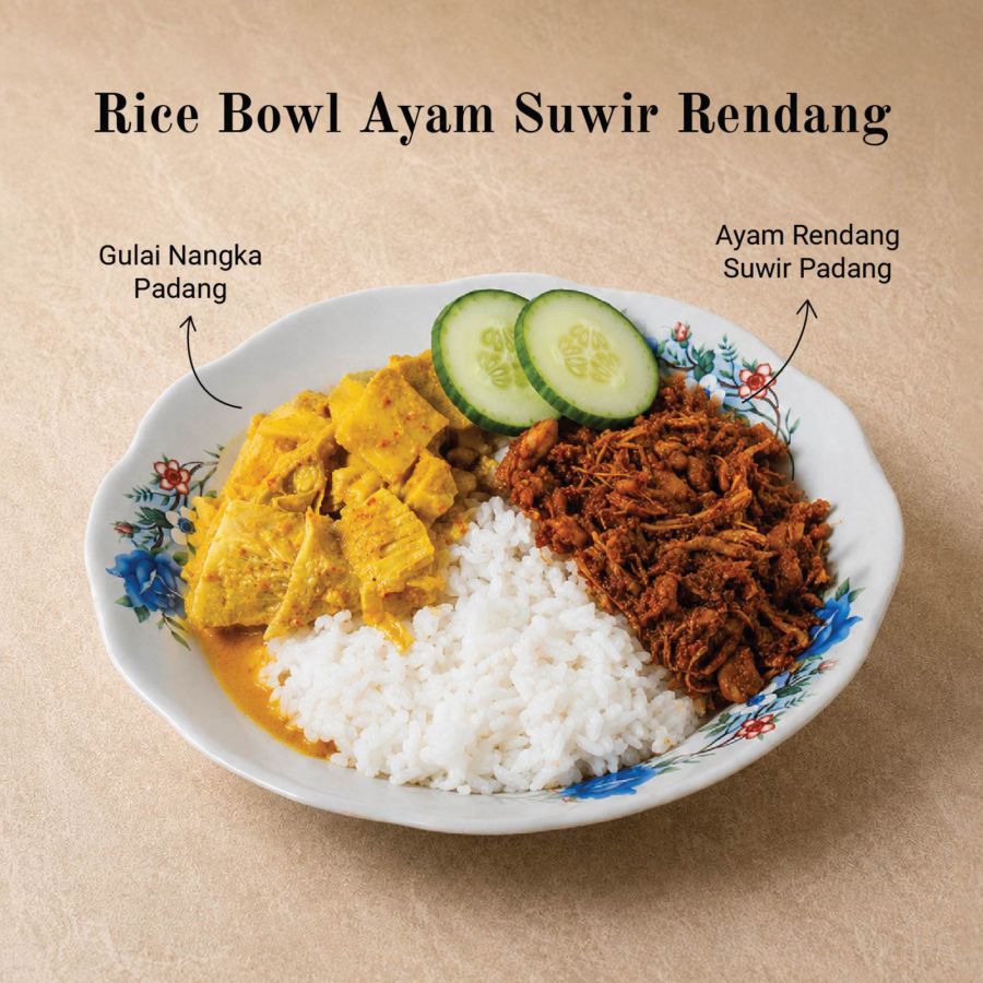 Rice Bowl Ayam Rendang Suwir Padang 1pcs