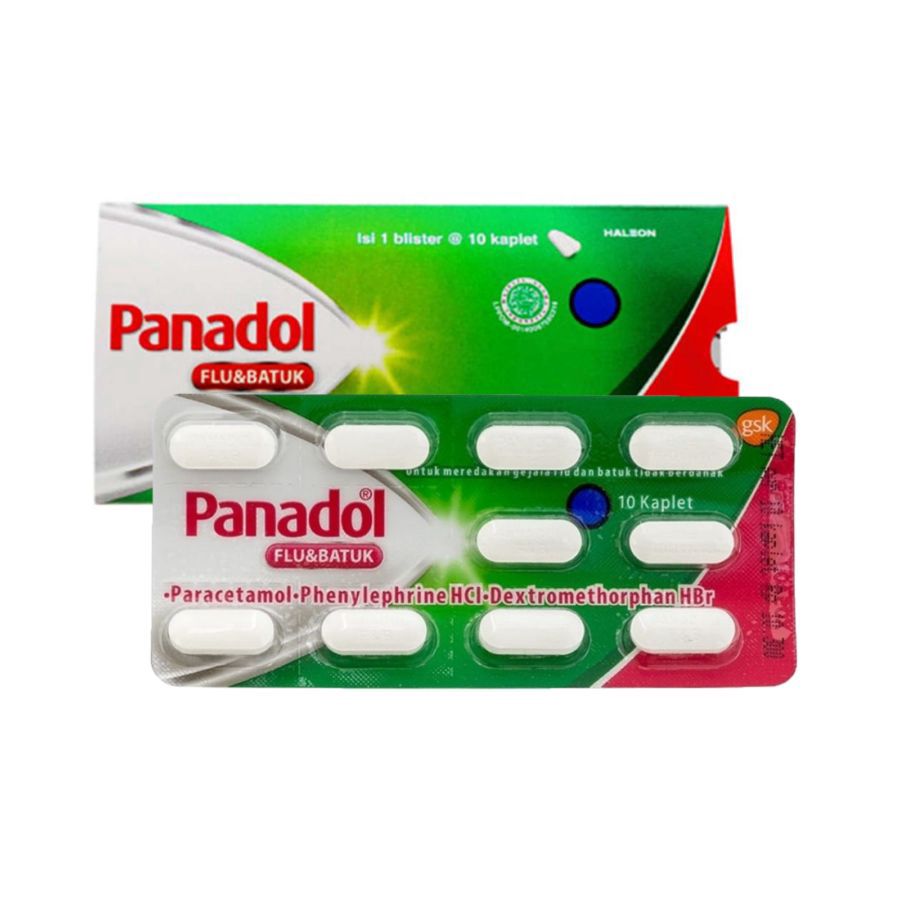 Panadol Obat Flu dan Batuk Tidak Berdahak Strip 10kaplet