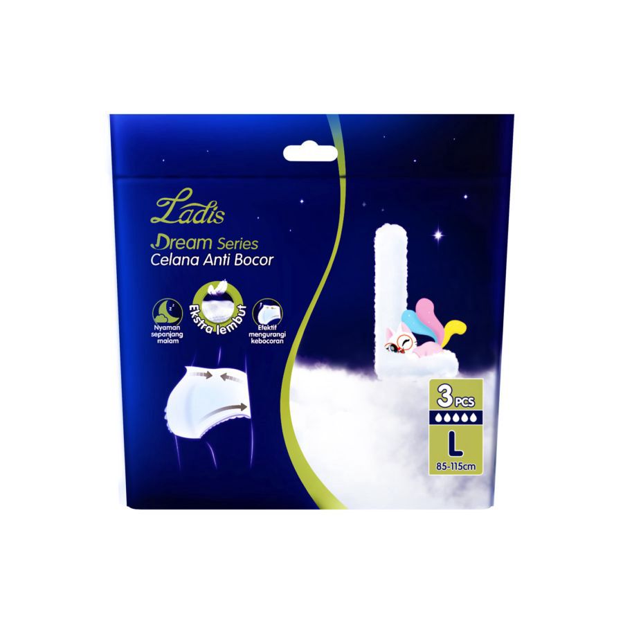 Ladis Dream Menstruasi Pembalut Celana Size L 3pcs