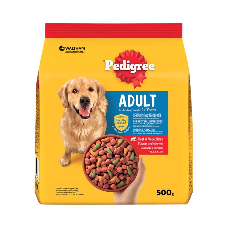 Pedigree Beef & Vegetable Adult Makanan Anjing 500gram