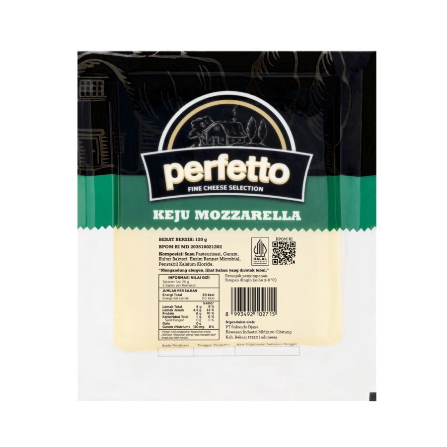 Perfetto Mozzarella Cheese 120gram