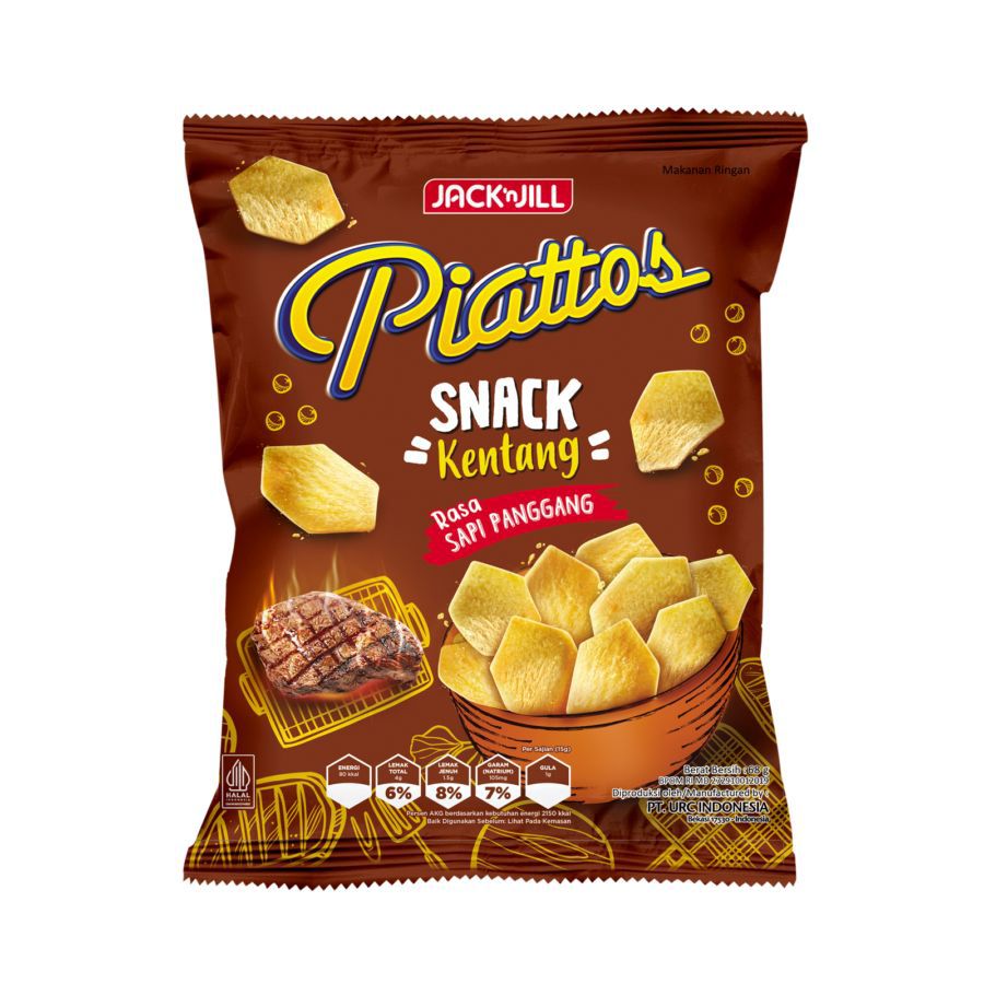 Piattos Sapi Panggang Potato Chips 65gram