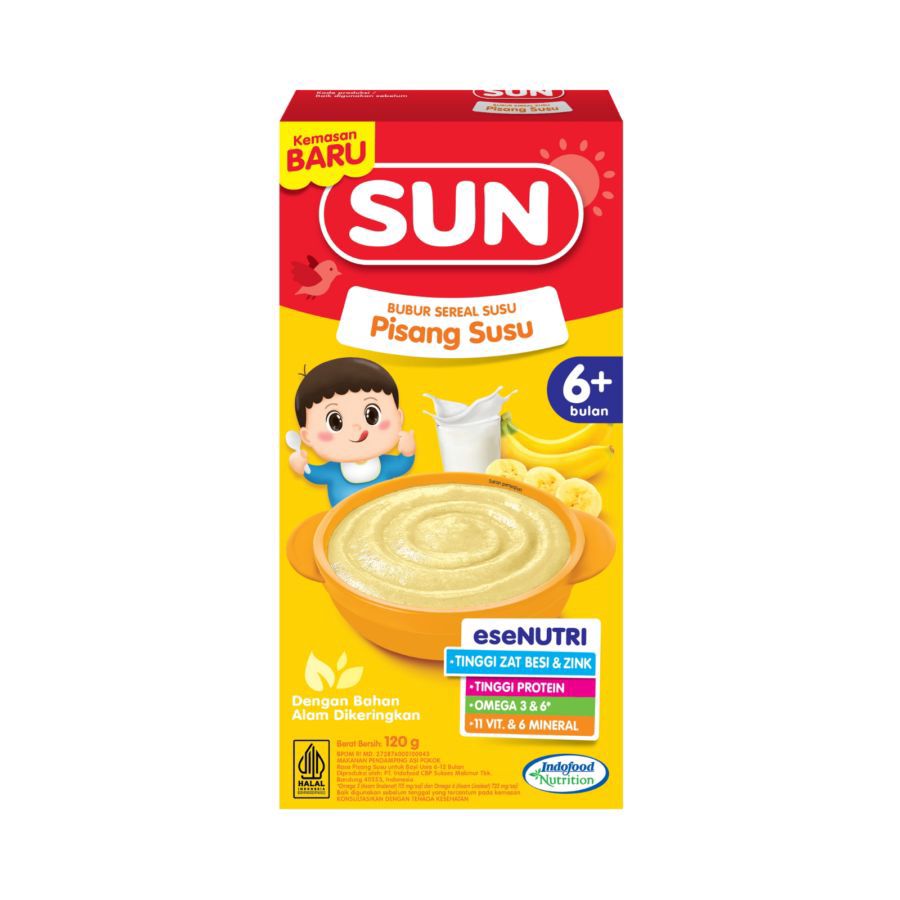Sun Bubur Sereal Susu Pisang Susu Box 120gram