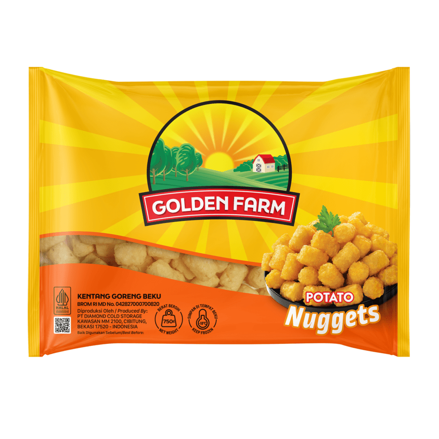 Golden Farm Potato Nugget French Fries 750gram