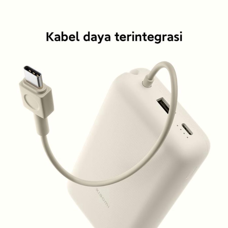 Xiaomi Powerbank 33W 20000 mAh Integrated Cable Tan 1pcs