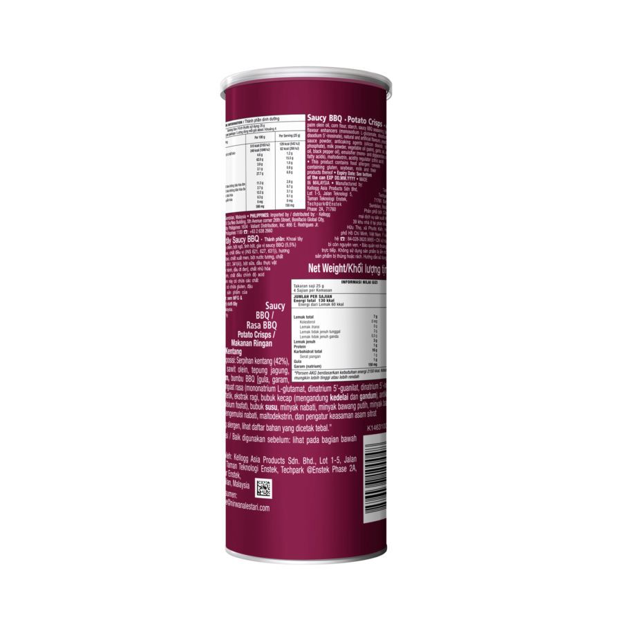 Pringles Potato Chips Saucy BBQ 102gram