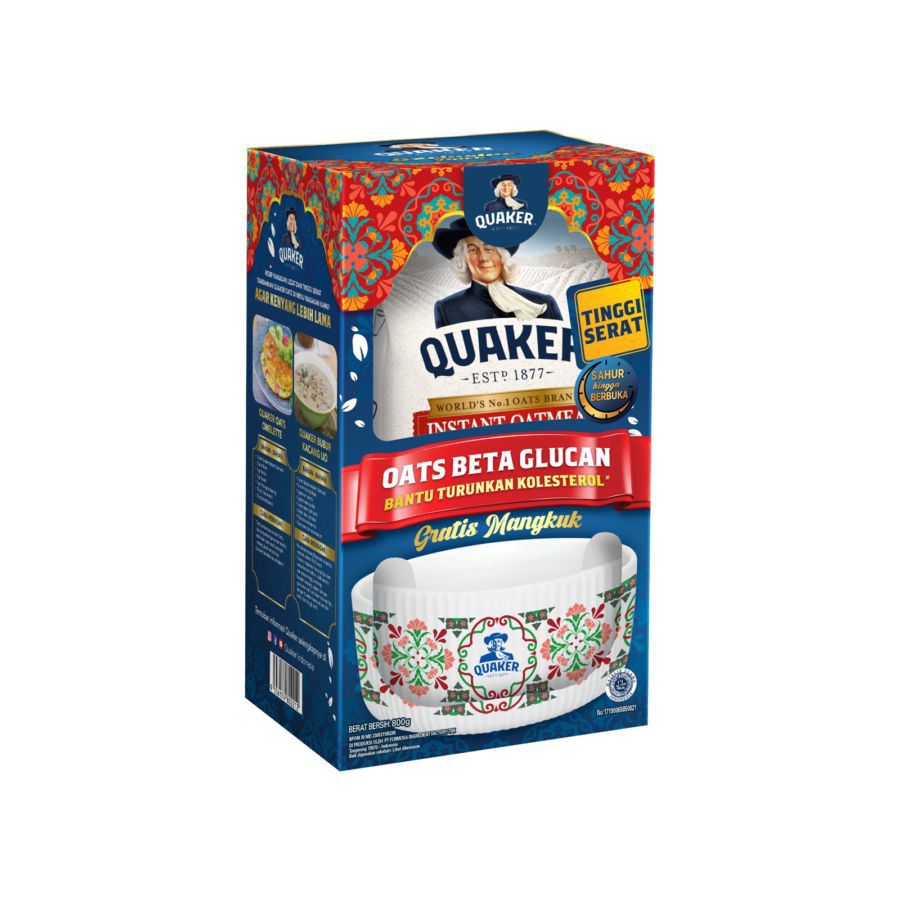 Quaker Instant Oatmeal dengan Mangkok special Ramadan 800gram
