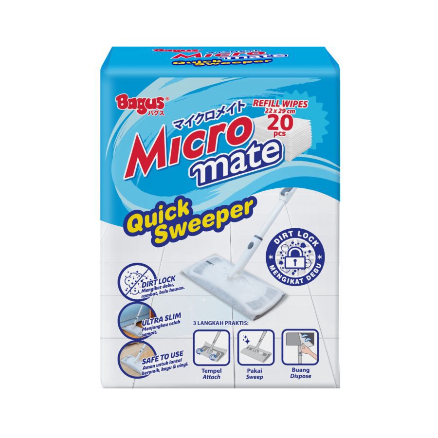 Bagus Micromate Quick Sweeper Pembersih Lantai Refill 20 Pcs 20pcs