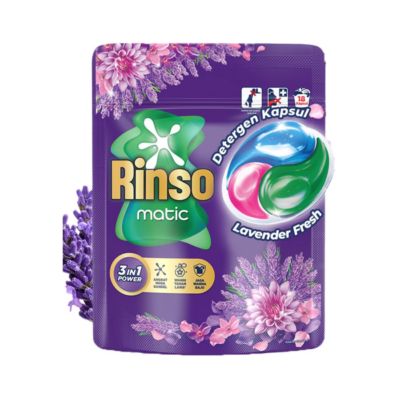Rinso Kapsul Matic Lavender Fresh Deterjen Cair