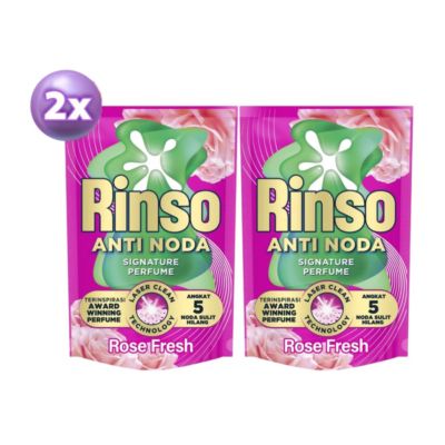 Bundle Isi 2 Rinso Anti Noda Rose Fresh Deterjen Cair 700 gram