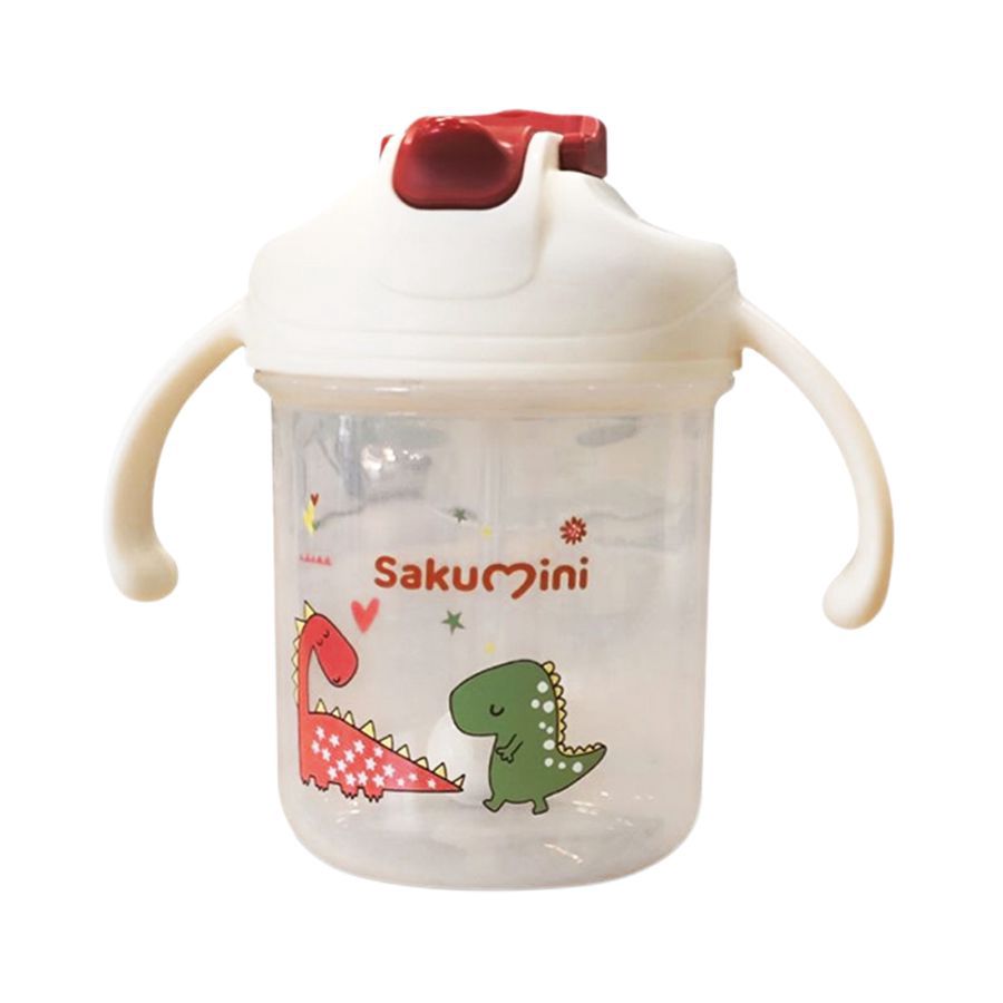 Sakumini 3in1 Training Cup Gelas Minum Sedotan Anak Merah 300 ml 1pcs