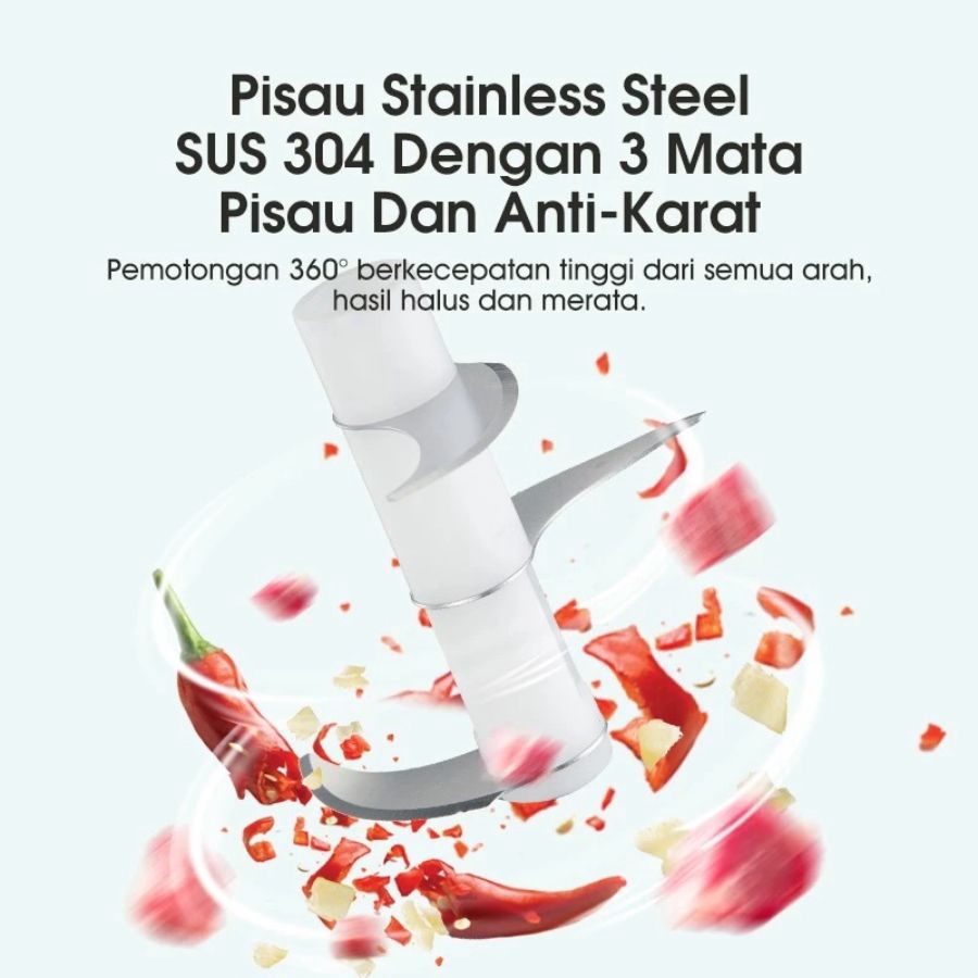 Samono Chopper Bumbu Portable Kapasitas 450ml Purple SW-L6 1pcs