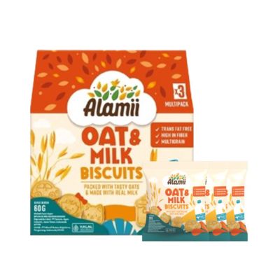 Alamii Multigrain Biscuits Oat & Milk Snack Bayi 60gr