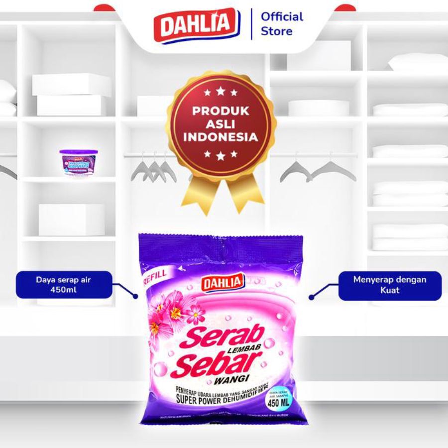 Dahlia Serap Lembab Sebar Wangi Refill 450ml