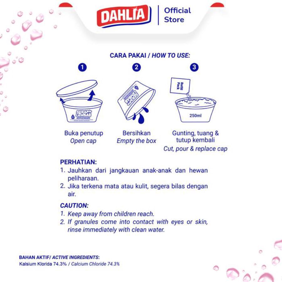 Dahlia Serap Lembab Charcoal Black Refill 450ml