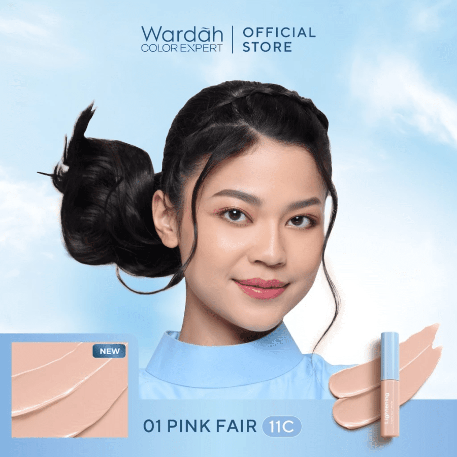 Wardah Lightening 01 Pink Fair 11C Liquid Concealer 6gram