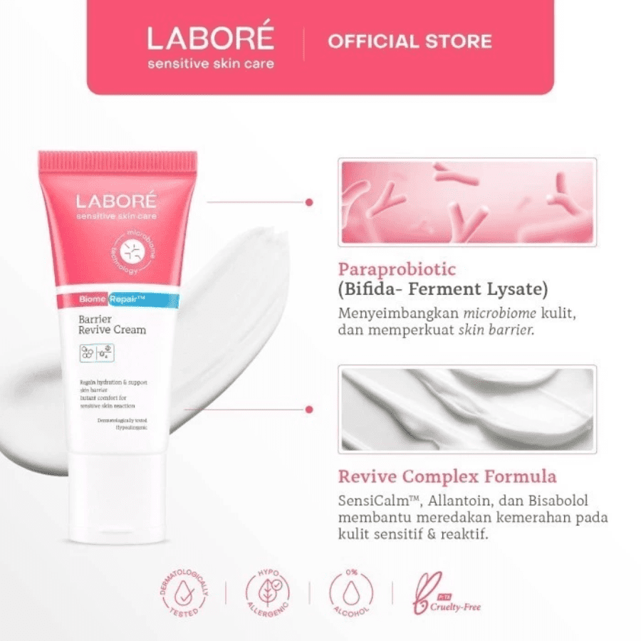 LABORE Sensitive Skin Care BiomeRepair Barrier Revive Cream Pelembab Wajah 100ml