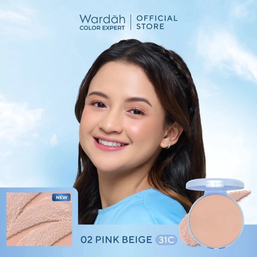 Wardah Lightening 02 Pink Beige 31C Refill Powder Foundation 12gram