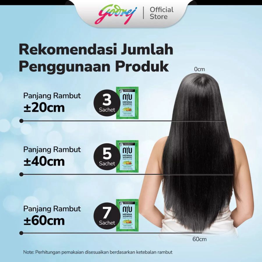 NYU Henna Shampoo Brown Hair Colour 20ml