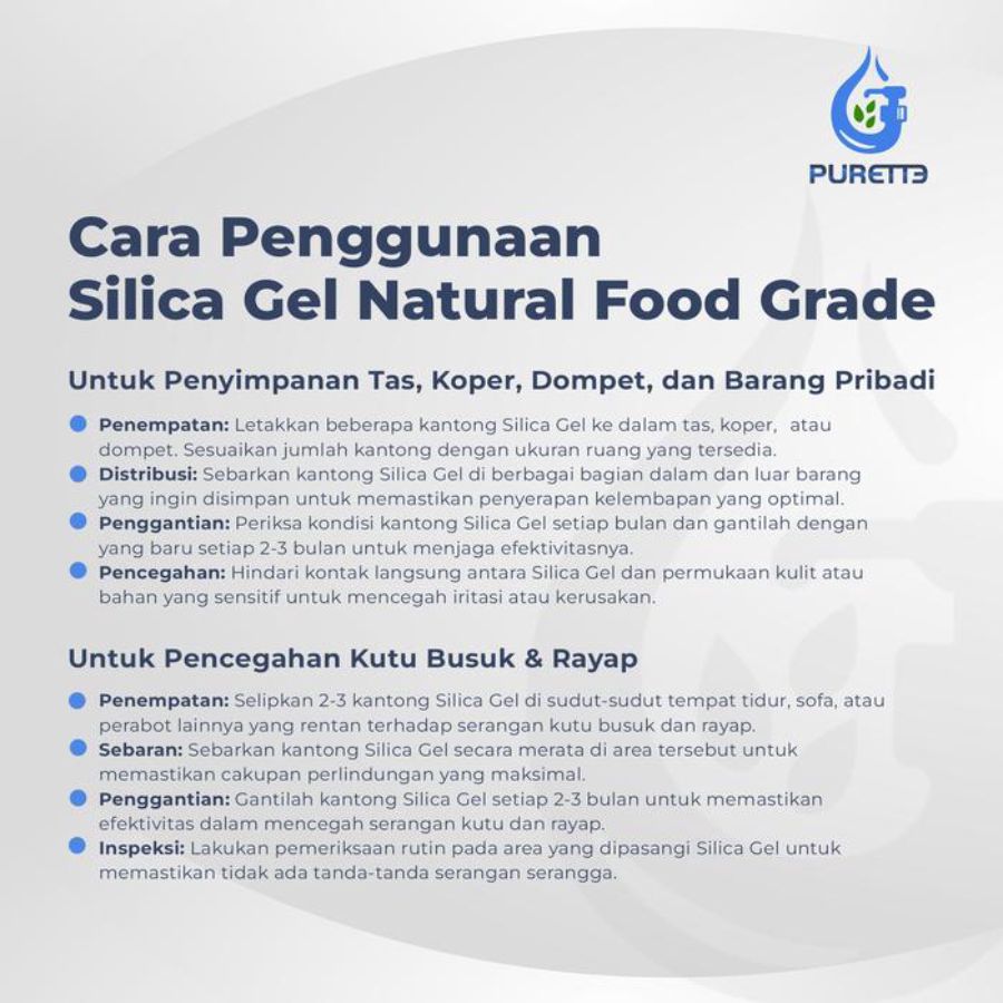 Purette Silica Gel Natural Anti Lembab 1box