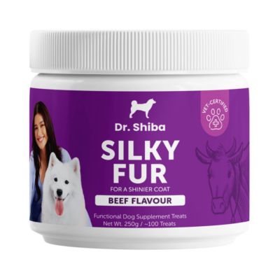 Dr. Shiba Silky Fur Beef Flavour Dog Supplement