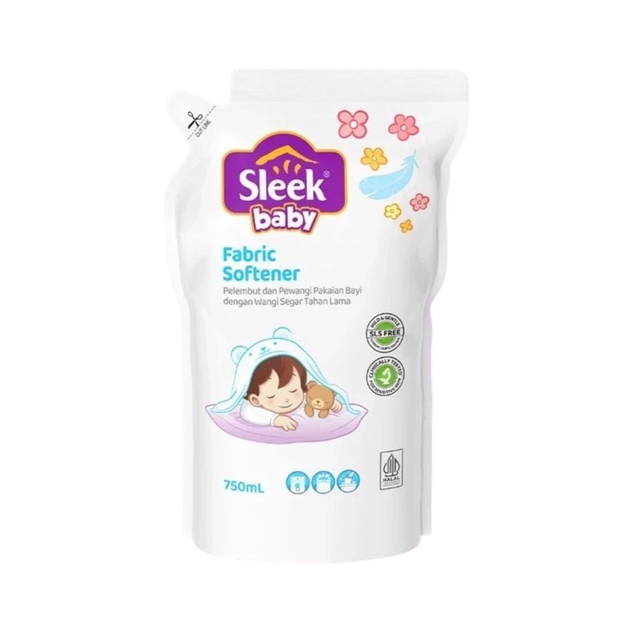 Sleek Baby Fabric Softener Pelembut & Pewangi Pakaian Bayi 750ml