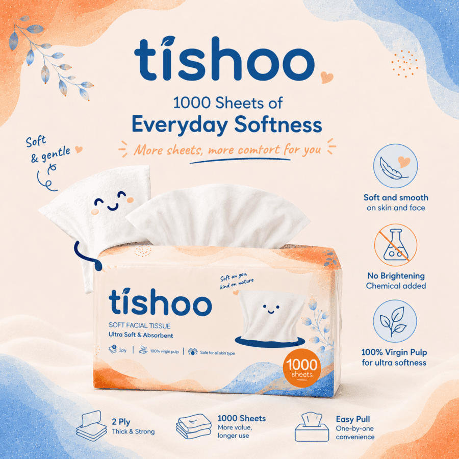 Tisu Wajah Soft Facial Tissue Tishoo