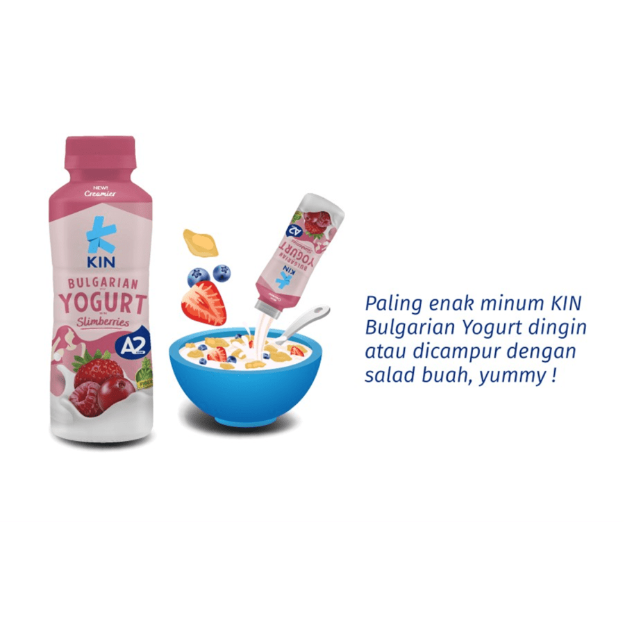 KIN Bugarian Slimberries Yogurt Drink 200ml
