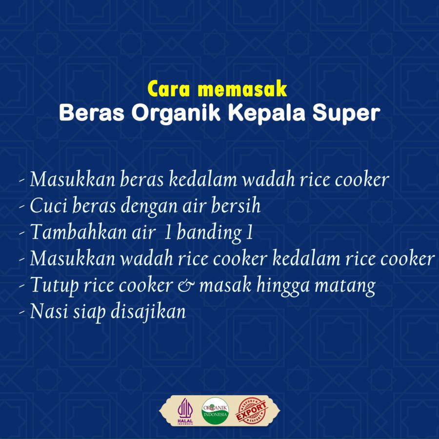 Hotel Beras Putih Kepala Super Organik 5kg