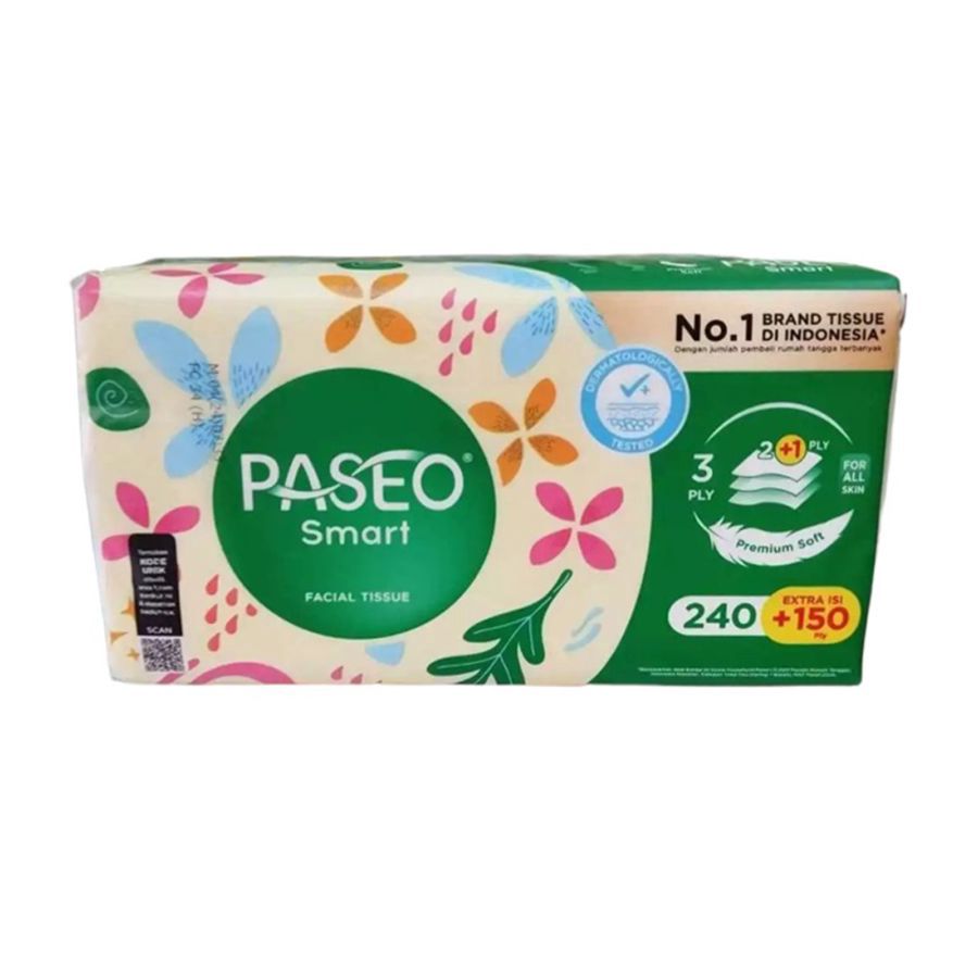 Paseo Smart Facial Tissue Soft Pack 390ply