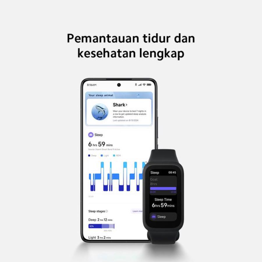 Xiaomi Smart Band 9 Active Smartwatch Black 1pcs