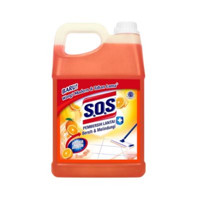 SOS Lantai Orange Splash Pembersih Lantai Jerigen