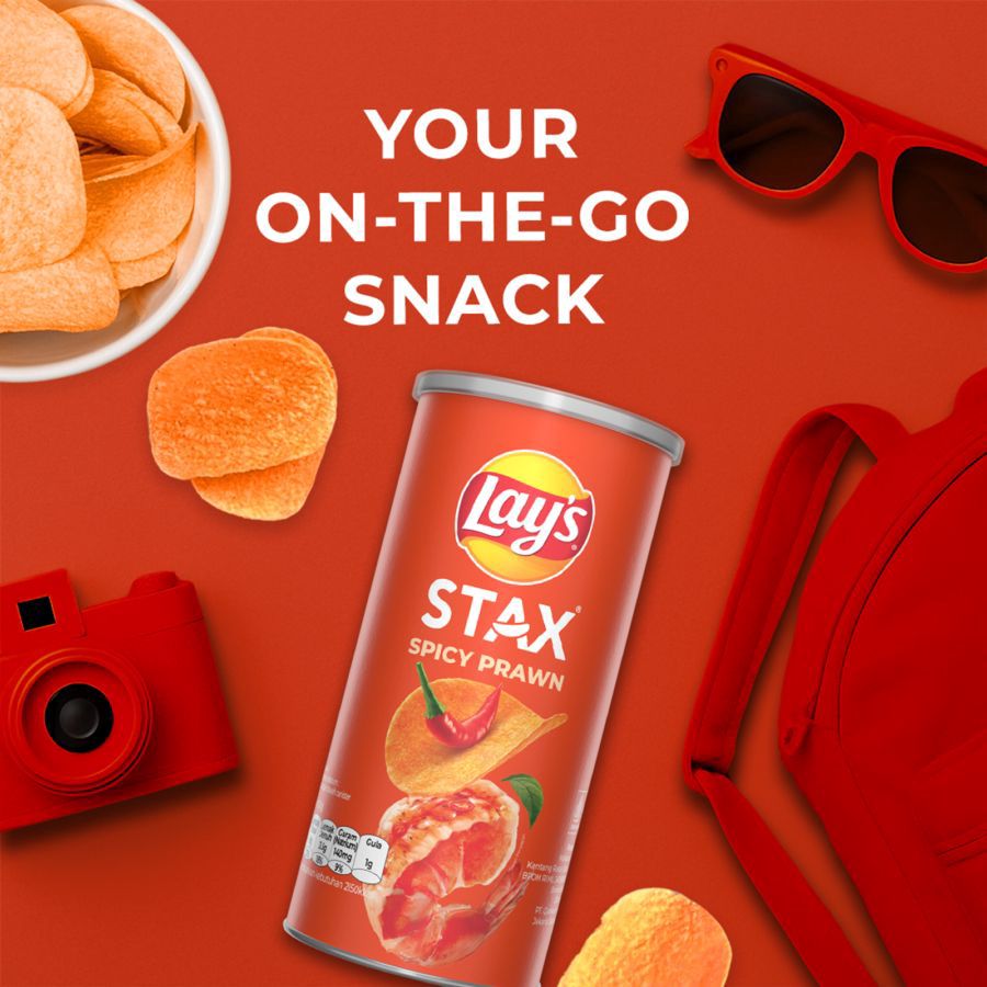 Lay's Stax Keripik Kentang Rasa Udang Pedas