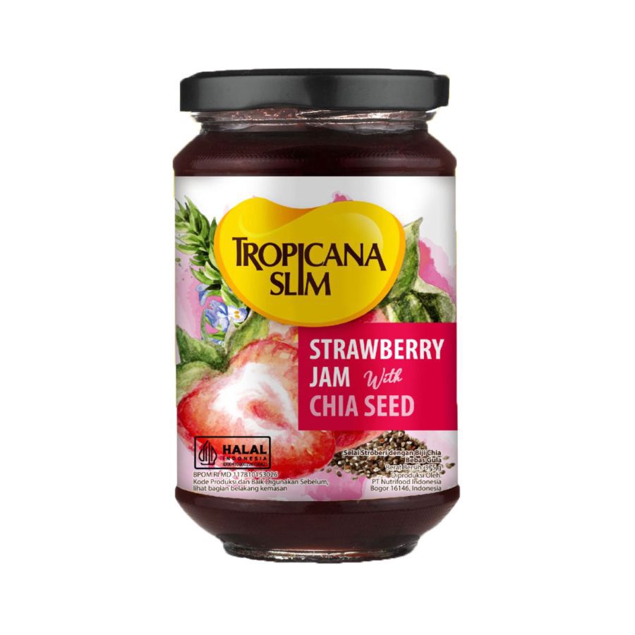 Tropicana Slim Strawberry Jam With Chia Seed 375gram