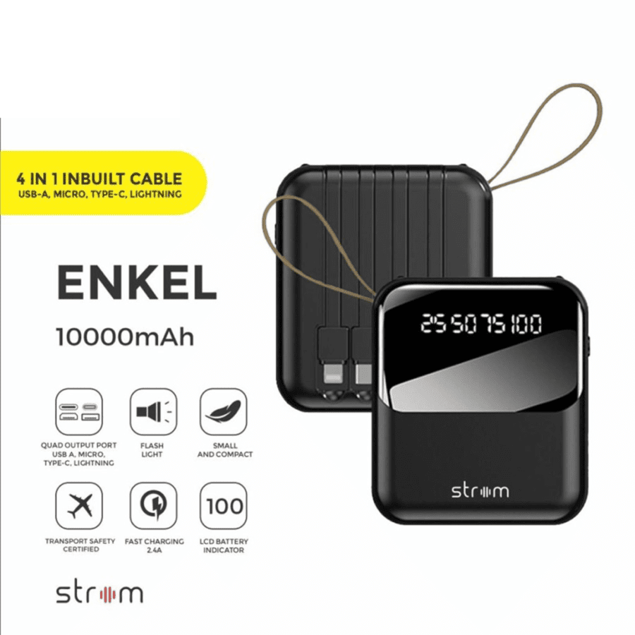 Strom Enkel 4 in 1 Power Bank 10000 mAh 1pcs
