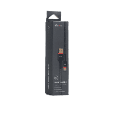Strom Charger Cable USB Type A to USB Type C 1 M Black