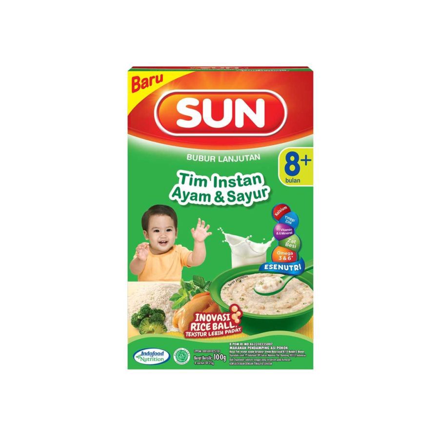 Sun Bubur Lanjutan Tim Instan Ayam & Sayur Box 100gram