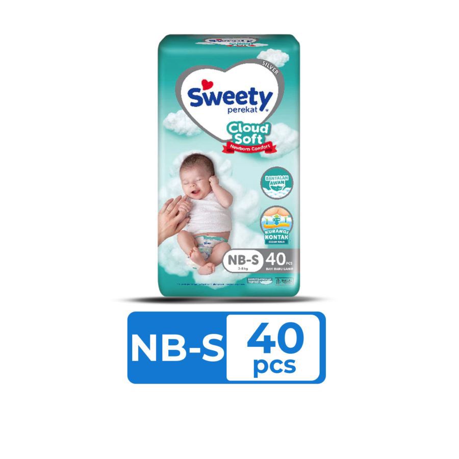 Sweety Silver Cloud Comfort Tape Diapers NB-S40 1pack
