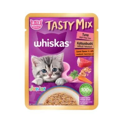 Whiskas Tasty Mix Tuna Katsuo Carrot Junior Makanan Kucing