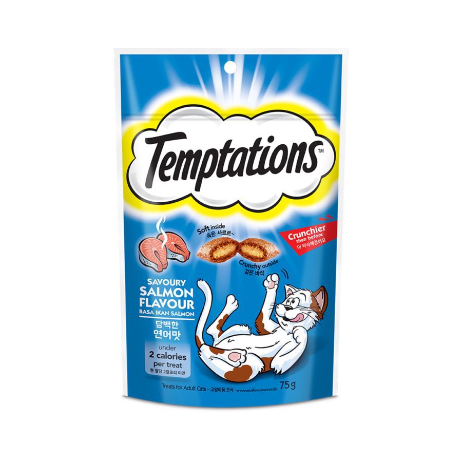 Temptations Savoury Salmon Snack Kucing 75gram