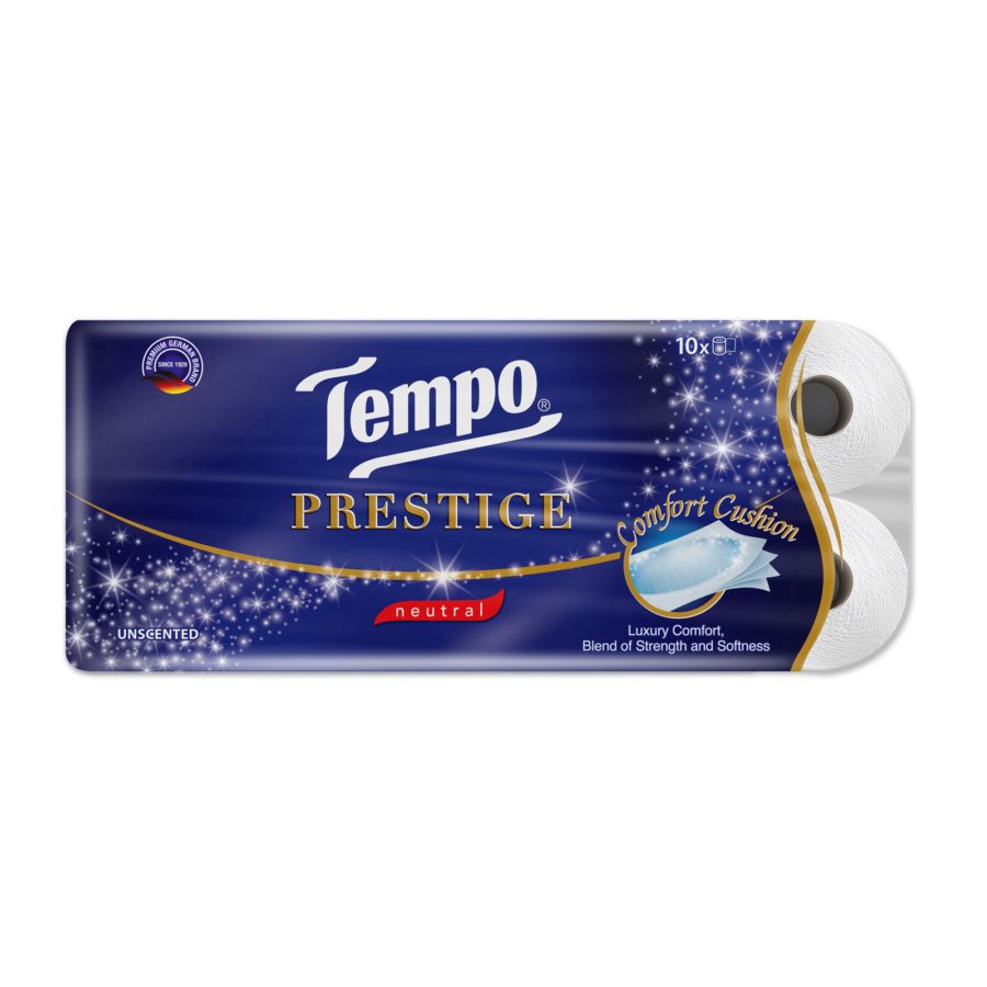 Tempo Prestige Toilet Neutral Tisu Toilet 4 Ply 10rolls