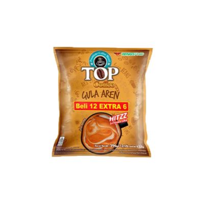 Top Coffee Gula Aren Kopi Bubuk 12+6 sachets x 22gr